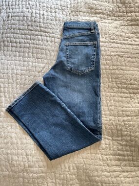 Buck Mason Rider Straight Jeans 27 (Fits 25) NWT | High Rise Dark Wash